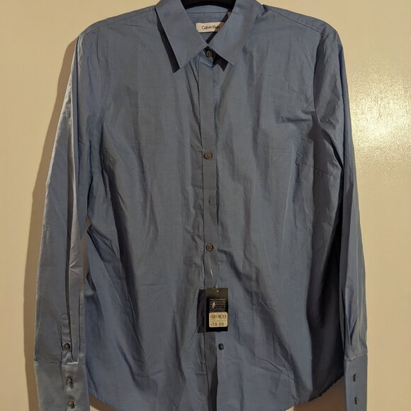 Calvin Klein ladies long sleeve button down blouse - Picture 1 of 3